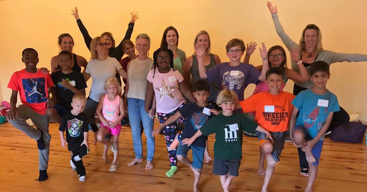 Children and Trainees in a YogaKids Class