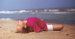 Child in Bubble Fish pose